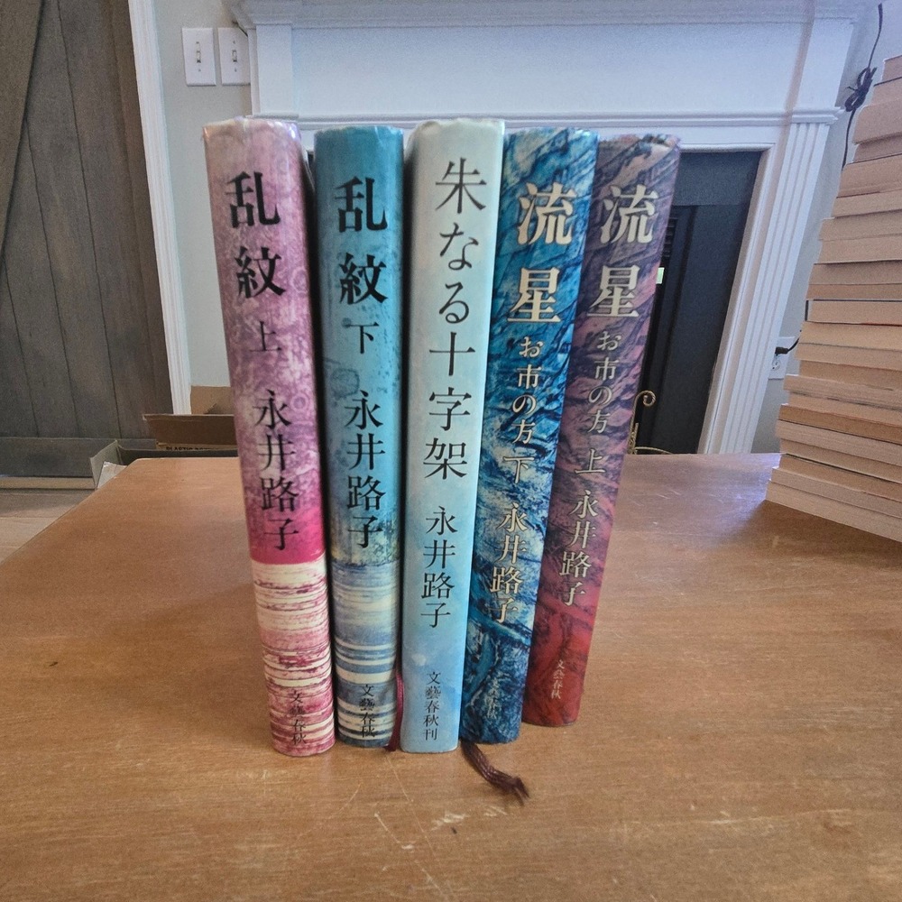 Michiko Nagai 5 Japanese Hardcover Books Ranmon Ryusei Oichi 永井路子